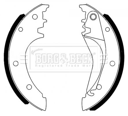 BORG & BECK stabdžių trinkelių komplektas BBS6494